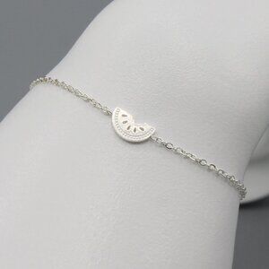 Jewelry bracelet watermelon fruit Summer silver tone dainty minimalist fashion